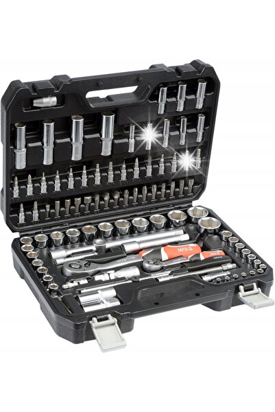 yato Set de scule: chei tubulare, șurubelnițe, clicheturi, biți 1/2 ", 94 piese