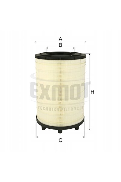 NO BRAND Filtru de aer SCANIA 4 P,G,R,T WPO-722 EXMOT POLSKI cu racorduri 186...
