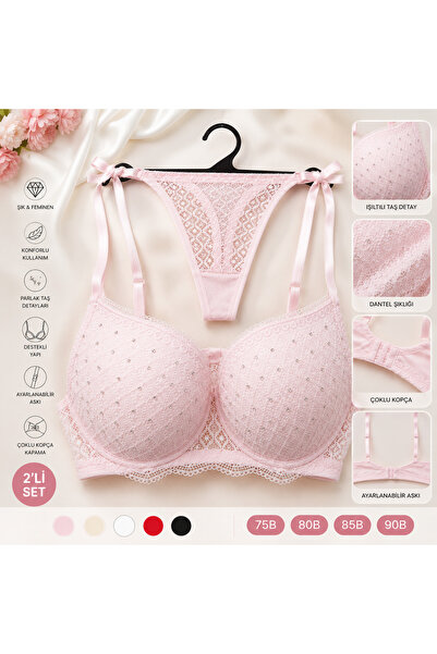 love secret SERPME TAŞLI DOLGULU SÜTYEN TAKIM