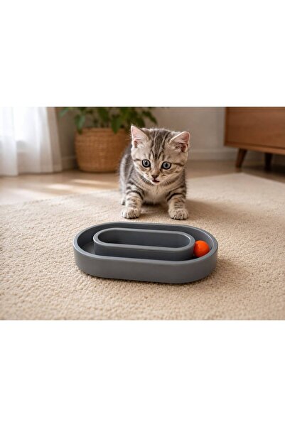 3D Kedi Zeka Oyuncağı-Evcil Hayvan Oyuncağı-Kedi Topu-Etkileşimli Aktivite Oy...