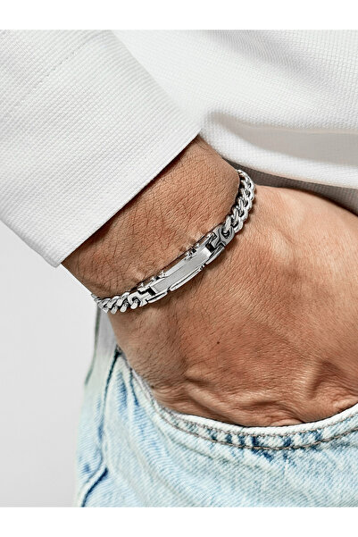 FERRO Silver Steel Men's Bracelet Frj10207A-A 2 Year Warranty Gift Boxed