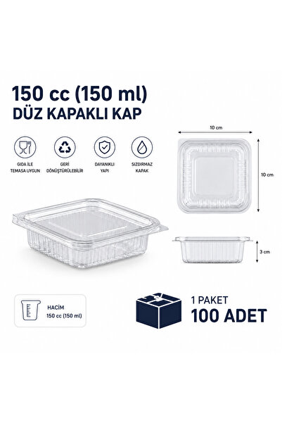 150 cc Sızdırmaz Kap 100 Adet