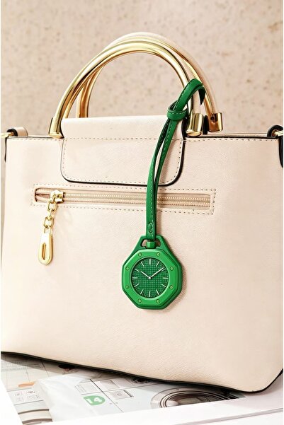 Pick & Go Royal Pop Saat Tasarımlı Çanta Süsü Bag Charm - Yeşil
