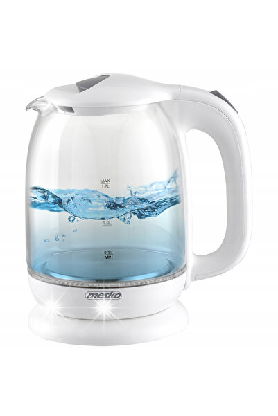 MESKO Fierbător electric fără fir din sticlă 1,7L cu reglare a temperaturii ș...