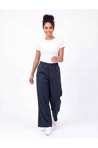 dolcemix Muslin Gabardine Mixed Loose Fit Pants