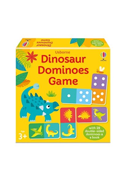 Usborne Domino Game Set and Book, Dinosaur Dominoes Game,