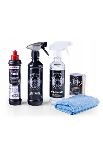 Menzerna Cremă de lustruit 3 în 1 250ml + Argilă pentru vopsea + Lubrifiant +...