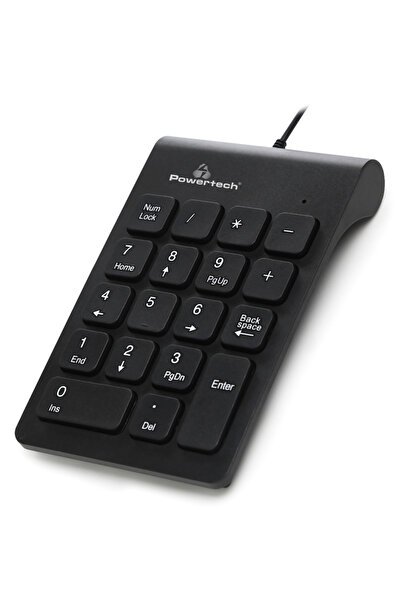 POWERTECH ενσύρματο αριθμητικό πληκτρολόγιο PT-938, USB, μαύρο