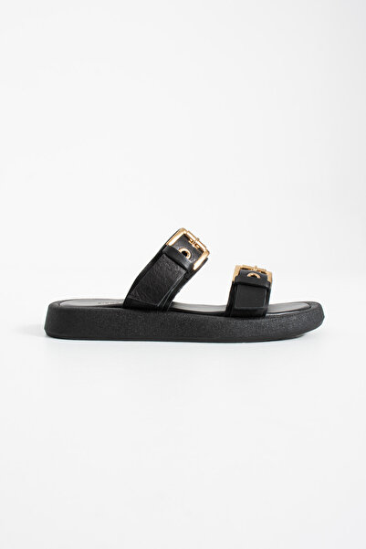 Siena Shoes شبشب نسائي من Arven مصنوع من الجلد الطبيعي وخفيف الوزن ومشبك ذهبي...