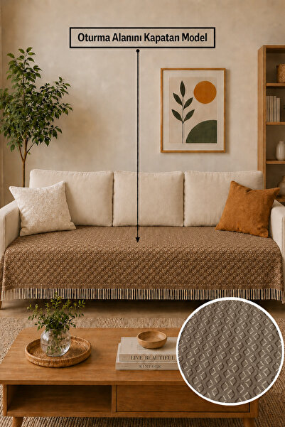 Gizo Home Eco |   Cotton Bohemian Sofa Cover, Sofa Bed Cover, Armchair Cover,...