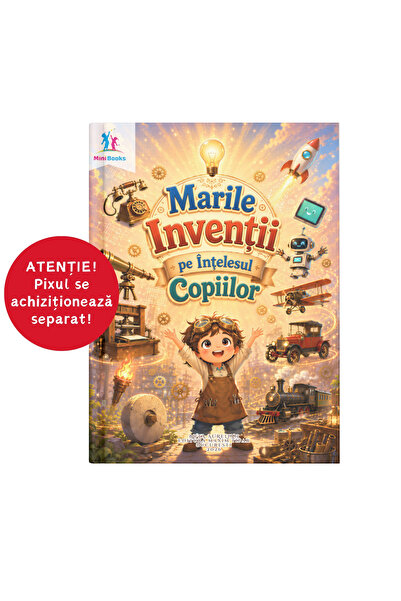 minibooks Marile invenții pe înțelesul copiilor, cu 3 niveluri de învățare, s...