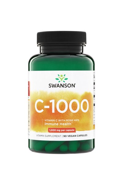 SWANSON C-1000 - Vitamina C cu șolduri de trandafir 90 Capsule