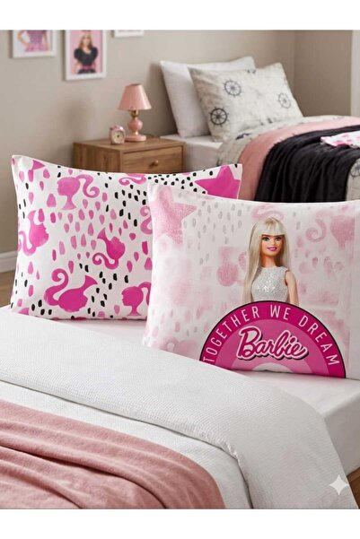 Hedef Lisanslı Ürünler Lisanslı Barbie Yastık Kılıfı (Tekli) %100 Pamuk