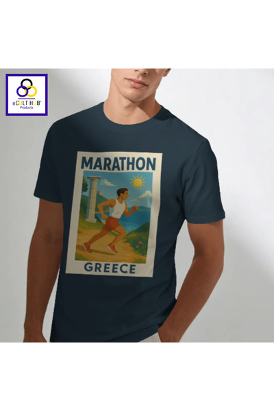 eCult Hub eC T-shirt Marathon 7 - Σκούρο μπλε (Dark Blue)