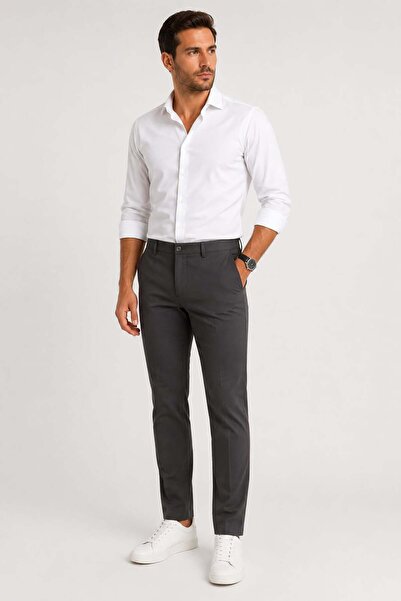 ModaPlaza Men's Dobby Linen Trousers
