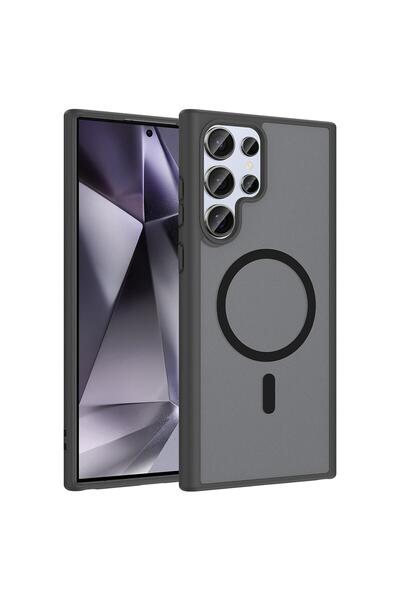 Microsonic Samsung Galaxy S22 Ultra Compatible Case Magsmoke Neo Black