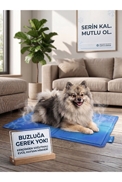 Tasma Market 50x40 cm Kendinden Soğutmalı Kedi Minderi Jel Teknolojili Serinl...
