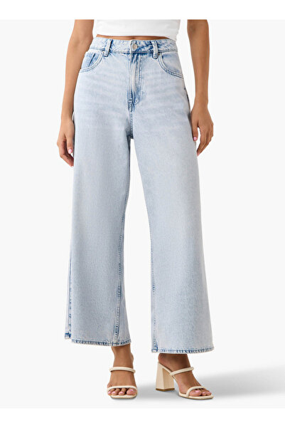 DNM Wide Leg Mid-Rise Jeans Cotton