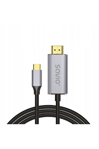 NO BRAND Cablu USB tip C - HDMI SAVIO CL-170 4K 60Hz 1 m