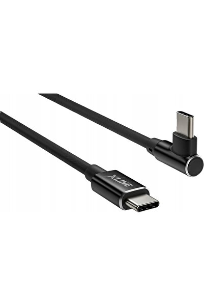 NO BRAND Cablu USB tip C - USB tip C unghiular XLINE 60W 1m
