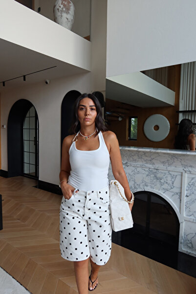 Özge Özgenç Halter Neck Blouse with Accessories
