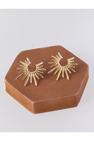 Jimmy Key Gold Color Sun Shaped Dangle Earrings