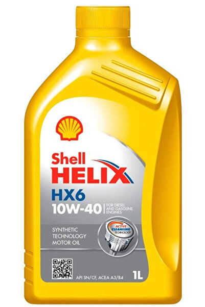 SHELL Ulei λάδι κινητήρα τουρισμού Helix HX6 10W40 SN+ A3B4 1L