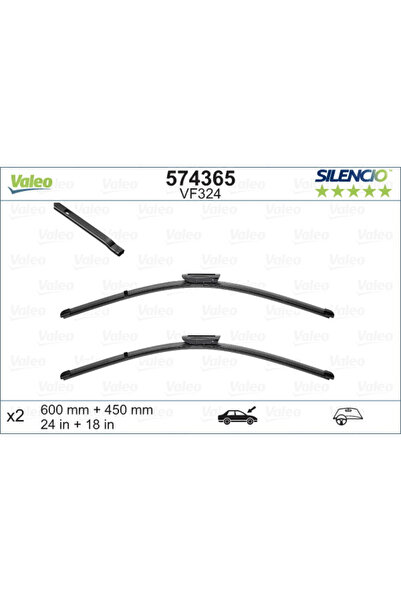 VALEO Set stergator Silencio Flat