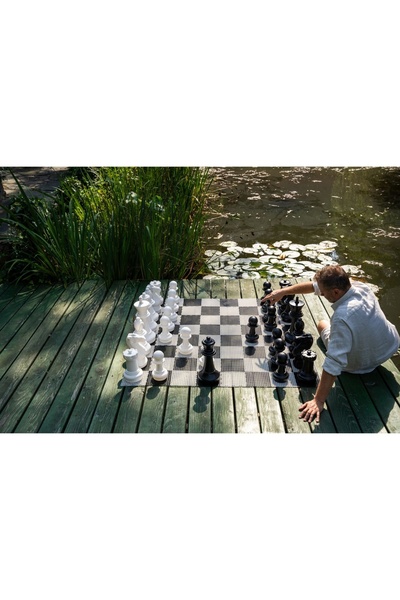 Sunrise Chess & Games Set de șah de grădină de dimensiuni medii (41 cm king)