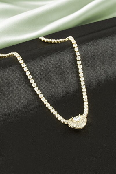 TakÇalıştır Heart Zircon Stone Luxury Necklace