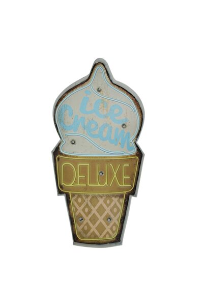 OEM Forever - Retro Metal Sign LED Ice Cream - Μεταλλική Πινακίδα Φωτισμού σε...