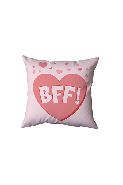 Beramussa وسادة على شكل قلب مكتوب عليها BFF، هدية ممتعة