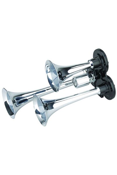 akusan Claxon (pneumatic, 118db, Metal, Cromat; cu O Electrovalva)