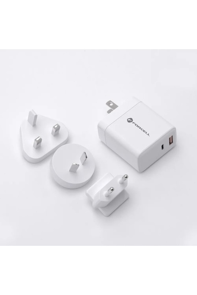Forcell Încărcător de rețea 3 în 1 45W Alb