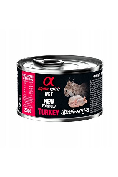 NO BRAND Hrana pentru pisici ALPHA SPIRIT Pisici Sterilizate Curcan 200 g