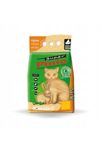 NO BRAND Cenușă pentru pisici SUPER BENEK Pinio Citrus 35 L