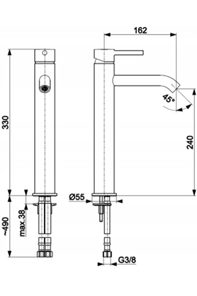 KFA Armatura Baterie de lavoar Moza 5032-612-00 Crom