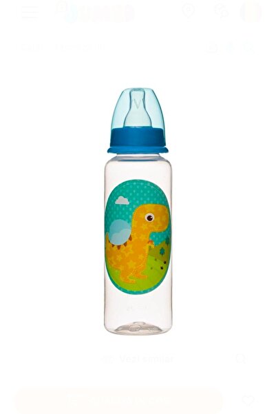 biberon din Plastic cu Tetina din Silicon & Model Dinozaur 250ml
