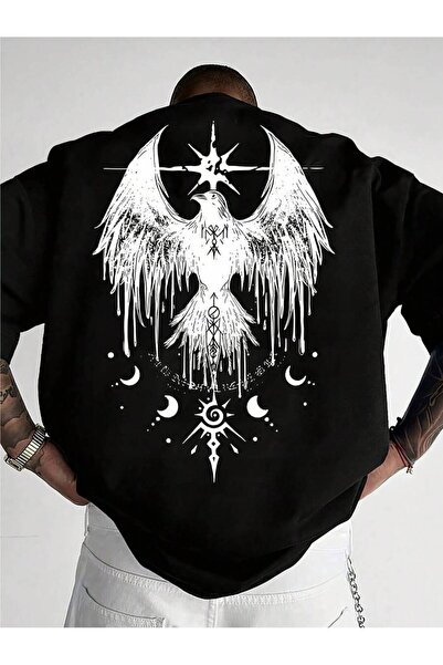 799 Crow Totem T-Shirt With Back Print Featuring A Street Style That'S Comfor...