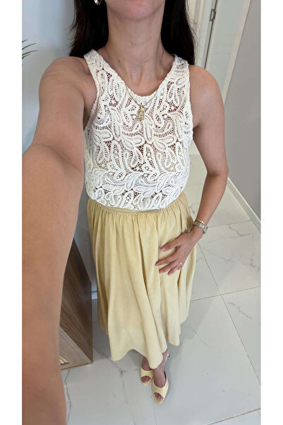 BİRCANÇİL Mona Stone Embellished Detailed Blouse