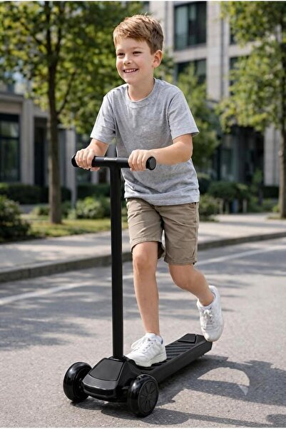 Tıfıl Toys 3 Tekerlekli Çocuk Scooter 4 Kademeli Ayarlanabilir Işıklı ve Müzi...