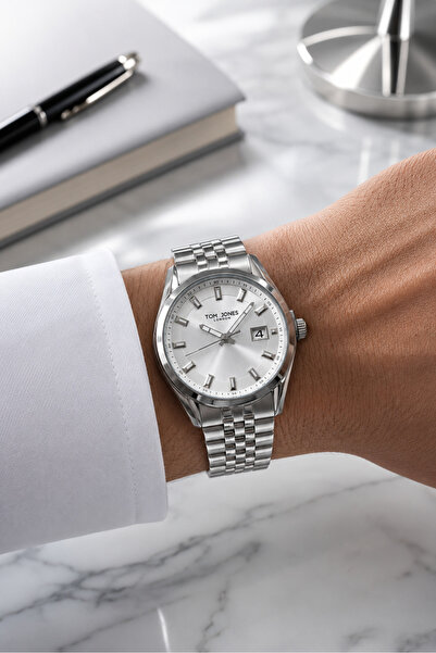 Tom Jones Men's Wristwatch Stylish Suitable for Daily Use Atm Steel Band
