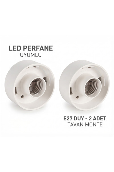 Seal Elektrik Tavana Monte Uyumlu Duy Glop Dibi 2 li ( Led pervane uyumlu )