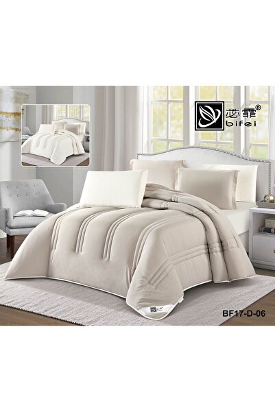 BIET ALMAFROSHAT 6-Piece Double-Sided Plain Quilted Bedspread Set with a Bed ...