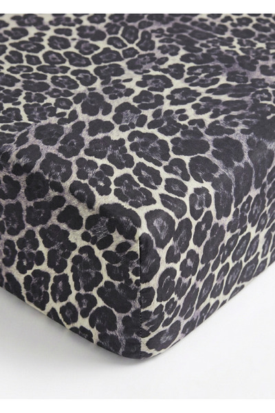 femmhome 100% Cotton Premium Elastic Sheet Set Leopard Pattern