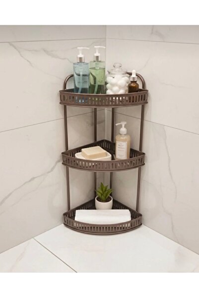Binshihon Home 3-Tier Bathroom Corner Shelf, Bronze