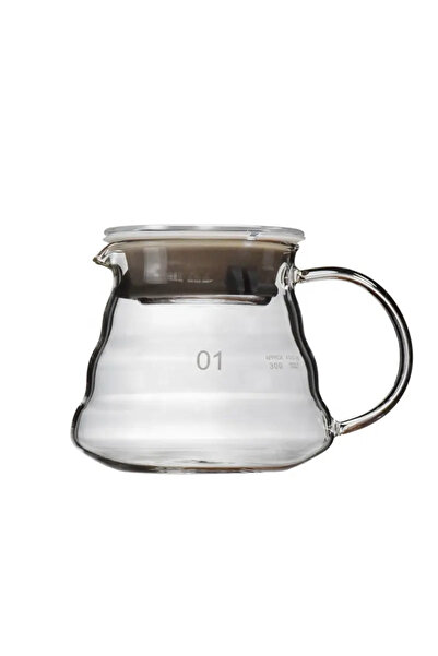 ecocoffee Glass Coffee Server with Lid - 360 ml