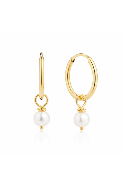 LİNOVE JEWELLERY Gümüş inci küpe, 925 ayar gümüş inci küpe, sallantılı gerçek...