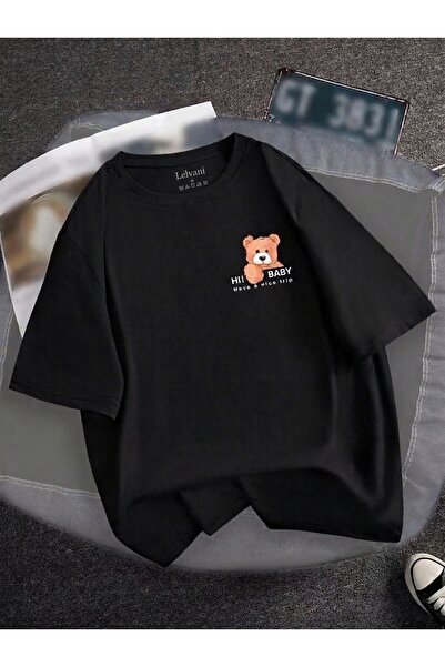 LELVANİ Hi Baby Have a Nice Ayi Printed Crewneck Tee Unisex