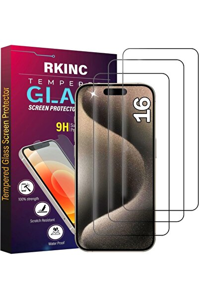 PWR Screen Protector [3-Pack] for iPhone 16, Tempered Glass Film Screen Prote...